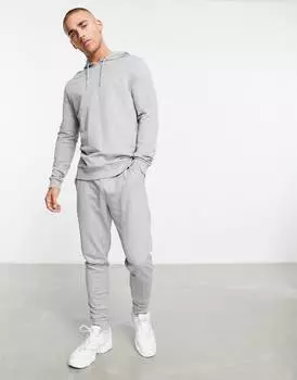 Легкий темно-серый спортивный костюм скинни ASOS DESIGN