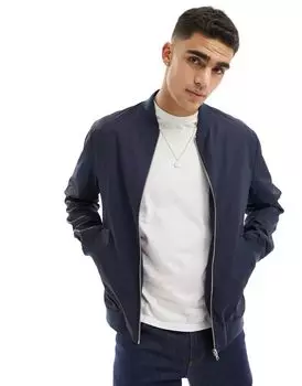 Легкий темно-синий бомбер ASOS