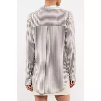 Легкий тканый топ в полоску August Sky August Sky, темно-зеленый