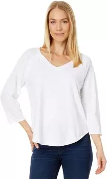 Легкий топ из джерси с рукавами 3/4 и закрученной отделкой Mod-o-doc, белый
