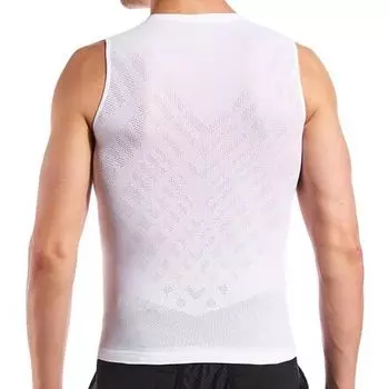 Легкий трикотажный базовый слой без рукавов мужской Giordana, белый