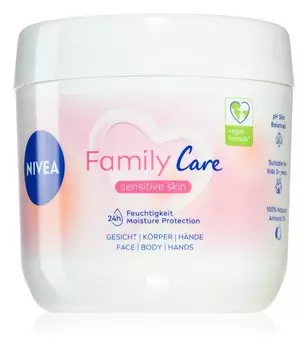 Легкий увлажняющий крем для лица, рук и тела Nivea Family Care