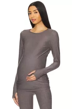 Легкий вес, рассчитывайте на меня, топ-пуловер для беременных Beyond Yoga, оранжевый