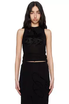 Легкий вискозный джемпер-майка Jean Paul Gaultier, черный