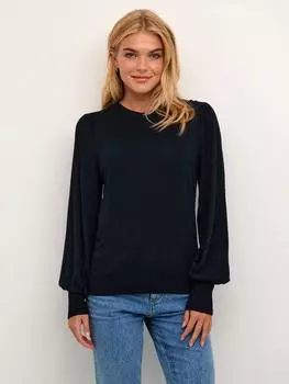 Легкий вязаный джемпер lizza с круглым вырезом KAFFE, цвет Midnight Marine