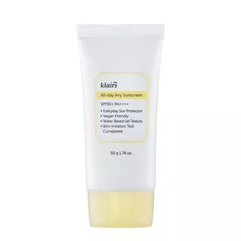 Легкий защитный гель-крем для лица spf 50+ Dear Klairs All-Day Airy Sunscreen, 50 мл