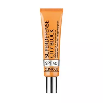 Легкий защитный крем для лица superdefense city block broad spectrum spf 50 daily energy + face protector Clinique, 40 мл