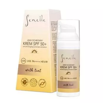 Легкий защитный крем SPF 50+ с пигментом UVA UVB PA++++ HEV/IR - 50мл - Senelle