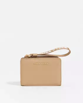 Легкий женский кошелек из нейлона светло-коричневого цвета Bimba y Lola