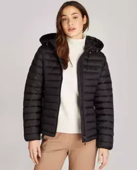 Легкий женский пуховик из нейлона Calvin Klein, черный