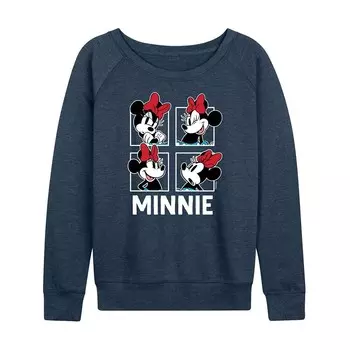 Легкий женский свитшот из френч терри в сетку Disney's Minnie Mouse, цвет Heather Blue