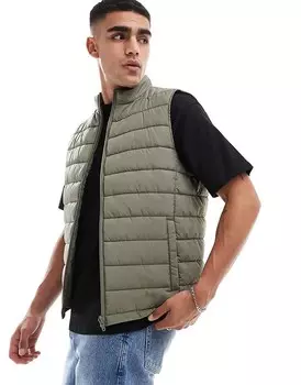 Легкий жилет New Look темно-хаки