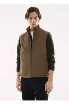 Легкий жилет с водоотталкивающей подкладкой Mango, хаки