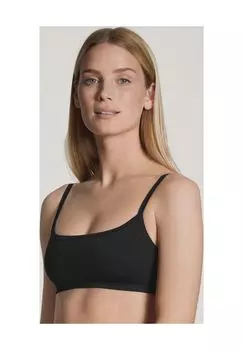 Легкое бюстье для женщин без косточек Eco Sense на тонких бретелях CALIDA, черный