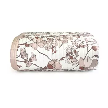 Легкое хлопковое атласное одеяло с цветочным узором - Gemma Lisola, роза