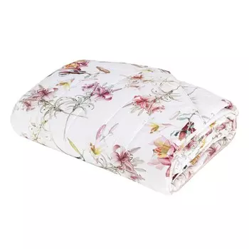 Легкое хлопковое одеяло из перкаля с цветочным узором - Villa Olmo Fazzini