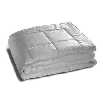 Легкое одеяло из чистого хлопкового атласа 300TC, жаккардовая выделка - Le Perle Dea, крем