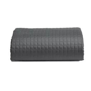 Легкое однотонное хлопково-сатиновое одеяло - Марракеш Creole Home, свинец, двуспальный