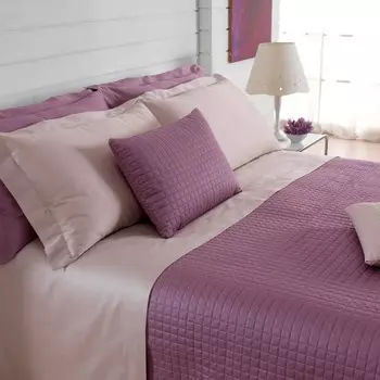 Легкое однотонное хлопково-сатиновое одеяло - Марракеш Creole Home, корда, двуспальный