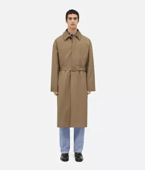 Легкое пальто из хлопчатобумажной саржи Bottega Veneta