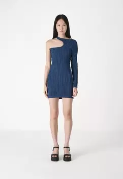 Легкое платье ASYMMETRIC BODYCON MINI DRESS Even&Odd, синий