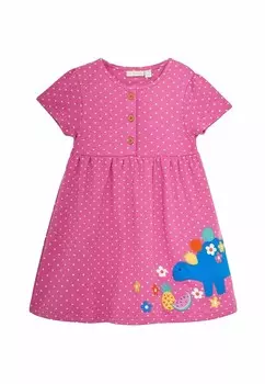 Легкое платье BUNNY APPLIQUE BUTTON FRONT REGULAR FIT JoJo Maman Bb, розовый
