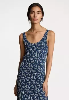 Легкое платье FLORAL SCOOPNECK JERSEY DRESS Ralph Lauren, разноцветный