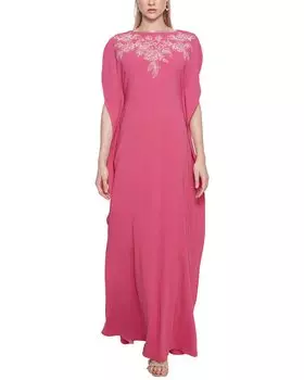 Легкое платье-кафтан из крепа Marchesa Notte, розовый