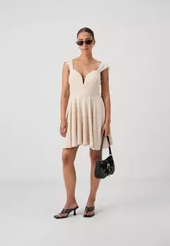 Легкое платье NATADDIA V NECK SUMMER DRESS WAL G, кремовый
