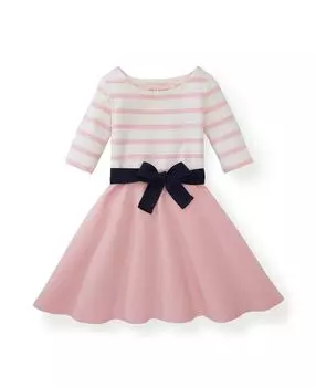 Легкое платье с плиссированной юбкой из органического хлопка для девочек, детское Hope & Henry