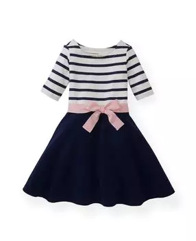 Легкое платье с плиссированной юбкой из органического хлопка для девочек, детское Hope & Henry