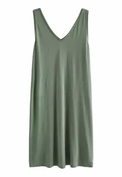 Легкое платье SLOUCH MIDI AND SLEEVELESS V-NECK REGULAR FIT Next, зеленый