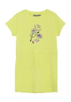Легкое платье W PRINT Color Kids, неоновый желтый