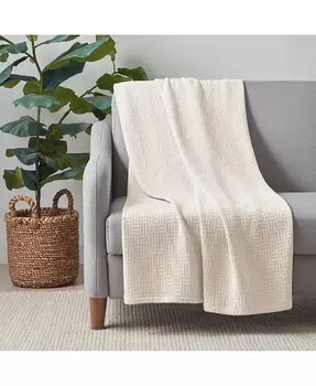 Легкое покрывало из корзинного плетения из 100% хлопка для хозяев и дома, 50 x 70 дюймов Arkwright Home, бежевый