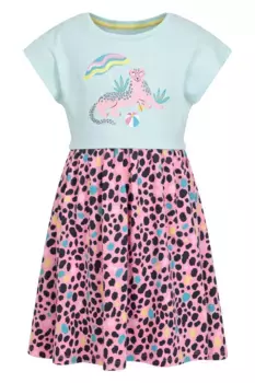 Легкое повседневное платье из мягкого хлопка с короткими рукавами и круглым вырезом «Поппи» Mountain Warehouse, синий