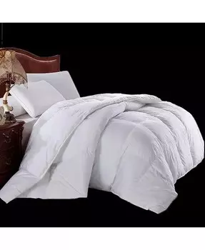 Легкое пуховое одеяло из египетского хлопка плотностью наполнения 650 — твердый сатин, King/California King Egyptian Linens, белый
