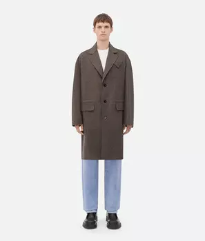 Легкое шерстяное кашемировое пальто-кимоно Bottega Veneta