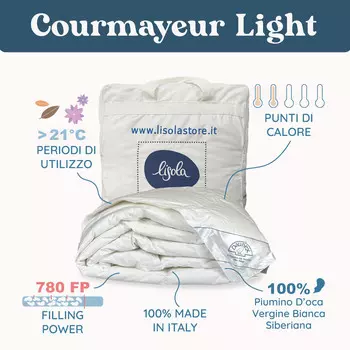 Легкое сибирское пуховое одеяло Daunex Courmayeur Lisola by Daunex
