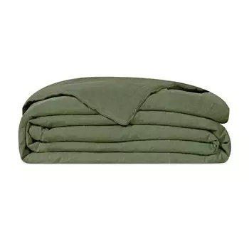 Легкое стеганое одеяло из чистого хлопка, без глажки - Loire Lisola Stone, лес, двуспальный