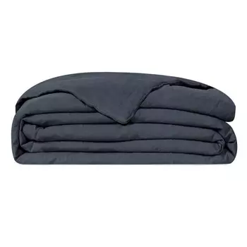 Легкое стеганое одеяло из чистого хлопка, без глажки - Loire Lisola Stone, деним, двуспальный