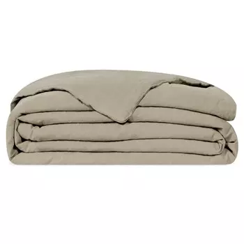 Легкое стеганое одеяло из чистого хлопка, без глажки - Loire Lisola Stone, песок, односпальный