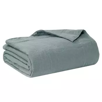 Легкое стеганое одеяло из чистого льна StoneWashed без глажки - Роскошь Lisola Stone, пепел, односпальный