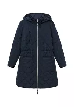 Легкое стеганое пальто с легкой подкладкой для тепла Sheego, темно-синий