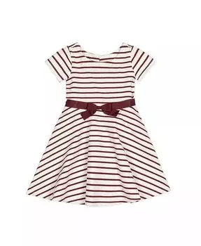 Легкое трикотажное платье с короткими рукавами из органического хлопка для маленьких девочек Hope & Henry, белый