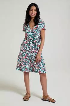 Легкое трикотажное платье с запахом и защитой от ультрафиолета 'Santorini' Mountain Warehouse, зеленый