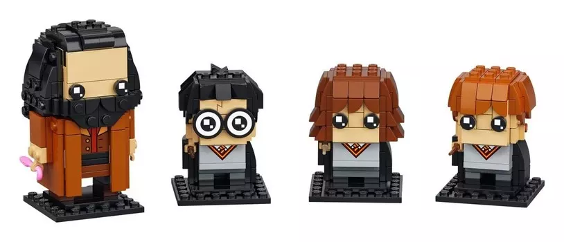 LEGO BrickHeadz, блоки, Гарри, Гермиона, Рон, Хагрид, 40495