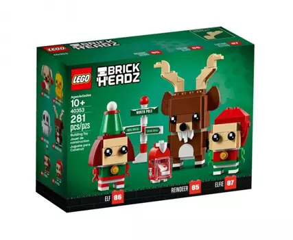 LEGO BrickHeadz, блоки оленей, эльфов и эльфов