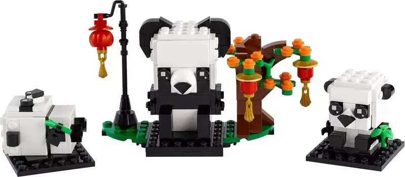 LEGO BrickHeadz, блоки, Панды на китайский Новый год, 40466