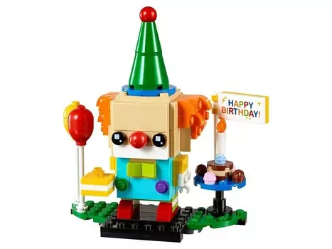 LEGO BrickHeadz, кирпичи, Клоун для вечеринки по случаю дня рождения, 40348