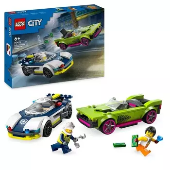 LEGO City, блоки, Police Car Chase Muscle Car, 60415